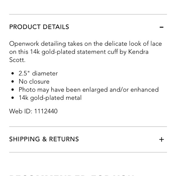 Kendra Scott Ainsley gold cuff bracelet - Picture 4 of 4